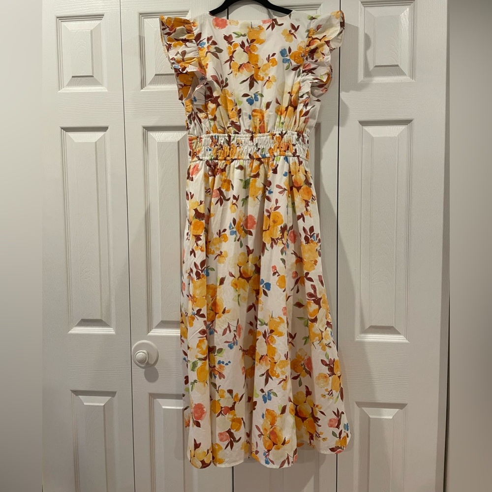 Abercrombie White, Printed, Flutter Sleeve Dress - image 2